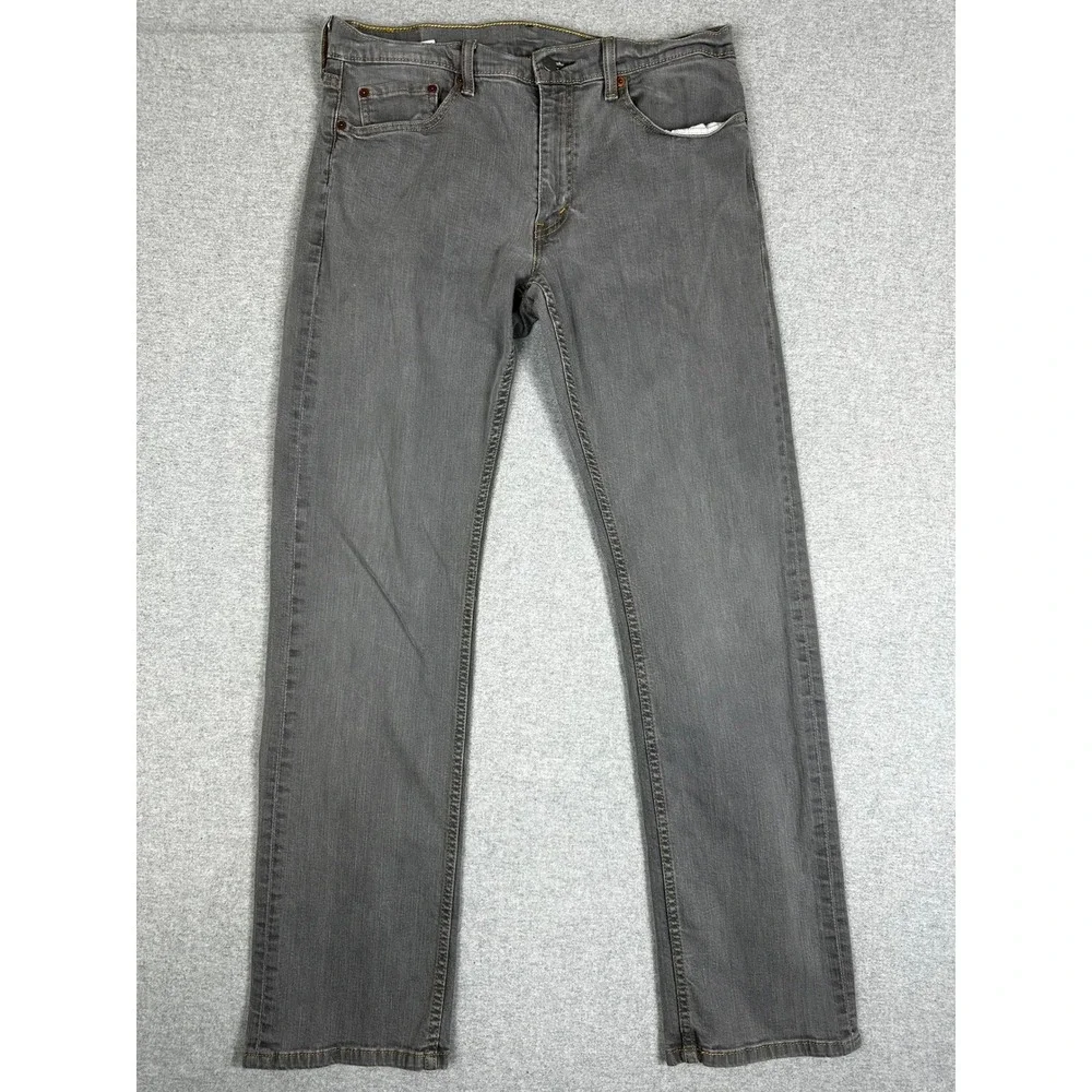 Levis 559‎ Jeans Mens 34x34 Relaxed Straight Gray Denim Stretch Pants